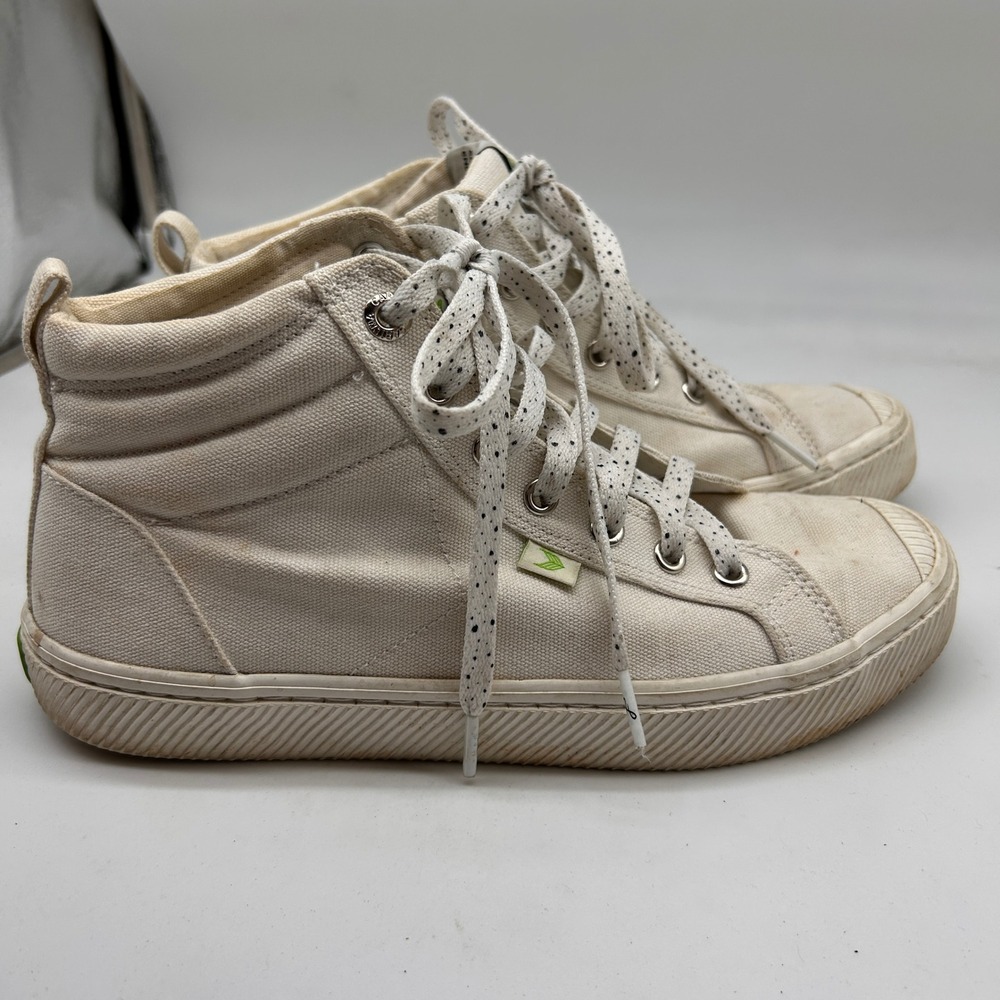 Cariuma OCA High Off-White Canvas Sneakers‎ 100303W01W Womens 9 Mens 7.5 - Picture 3 of 8